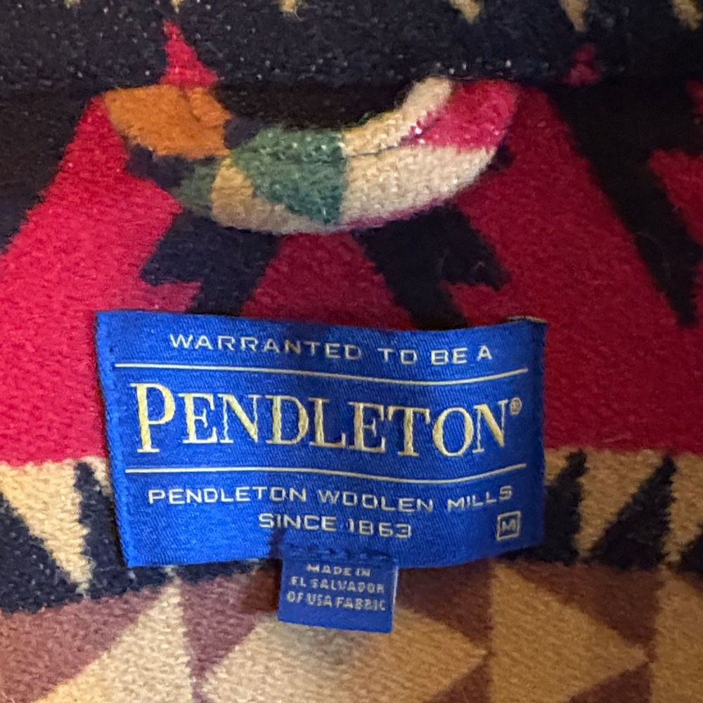 Pendleton Red and Black Geometric Utility Jacket - Picture 10 of 11
